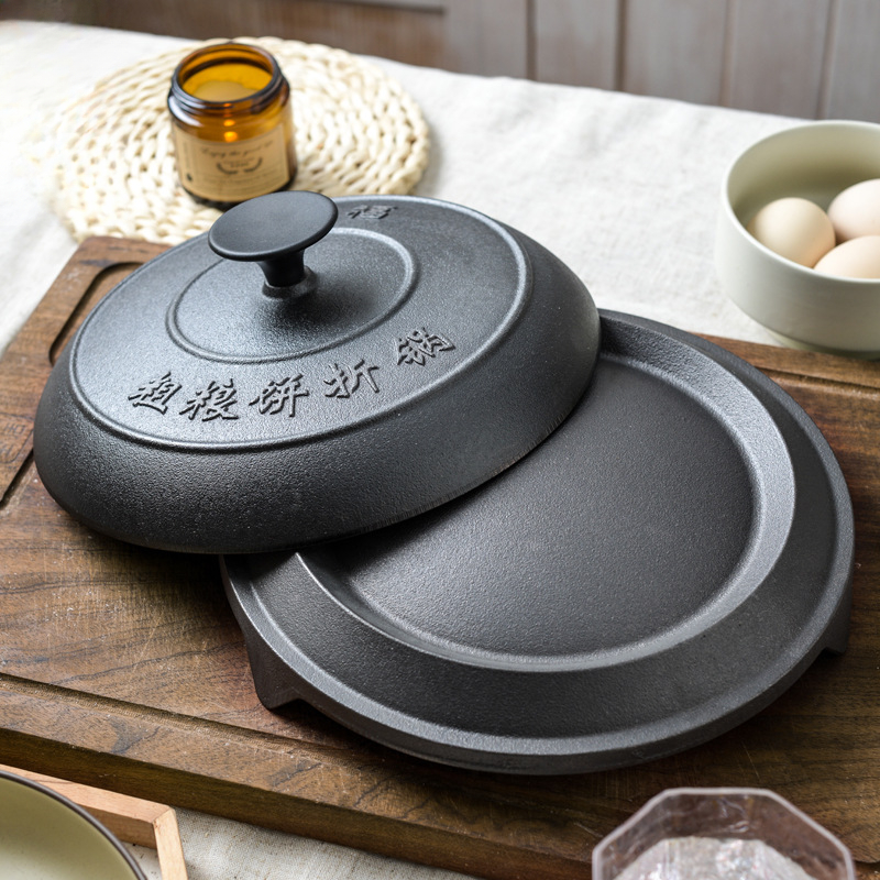 Crepe Maker Non Stick - Robuste, authentische Gusseisen-Grillplatte, antihaftbeschichtet, zum Braten