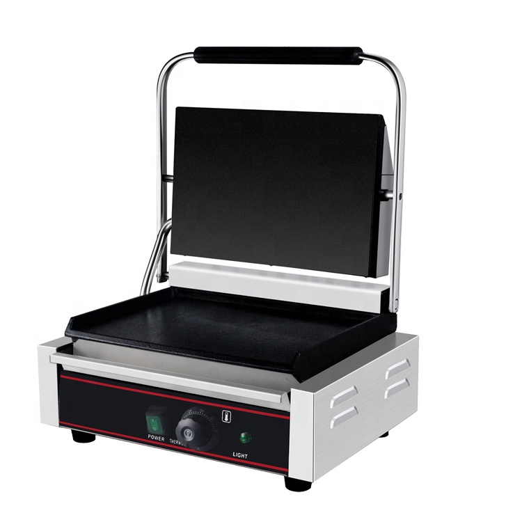Sandwich Press Grill - CHZ-820B Kommerzieller Kontaktgrill mit Glatter Ober-