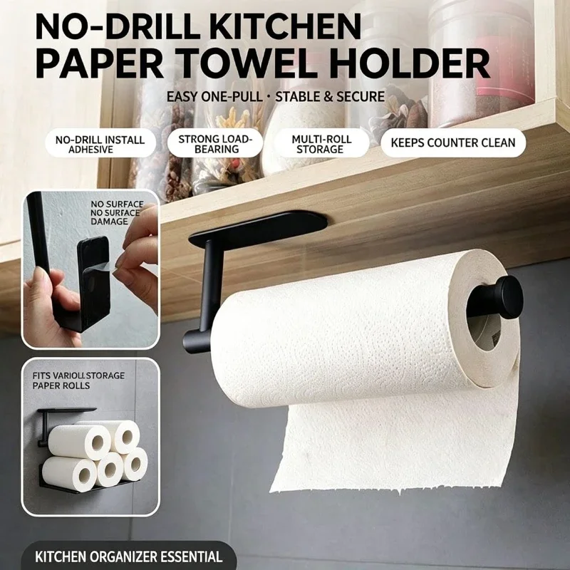 Kitchen Appliances Rack - Papierrollenhalter, Handtuchhalter, Hängeregal, Badezimmer-Aufbewahrung, Toilettenregal, Küchenzubehör,