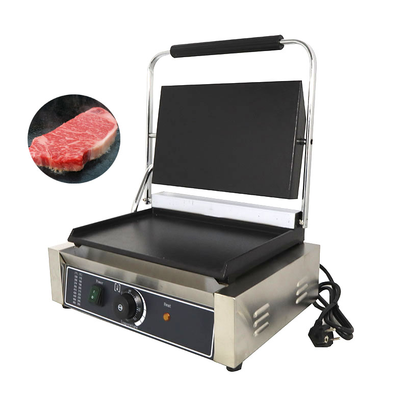 Sandwich Press Grill - Kommerzielle Elektrische Gusseisen-Kontaktgrillplatte für Sandwiches und