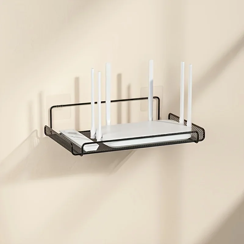 Kitchen Appliances Rack - Edelstahl-Router-Regal ohne Bohren, WLAN-Wandhalterung, Router-Aufbewahrungsorganizer, Regal