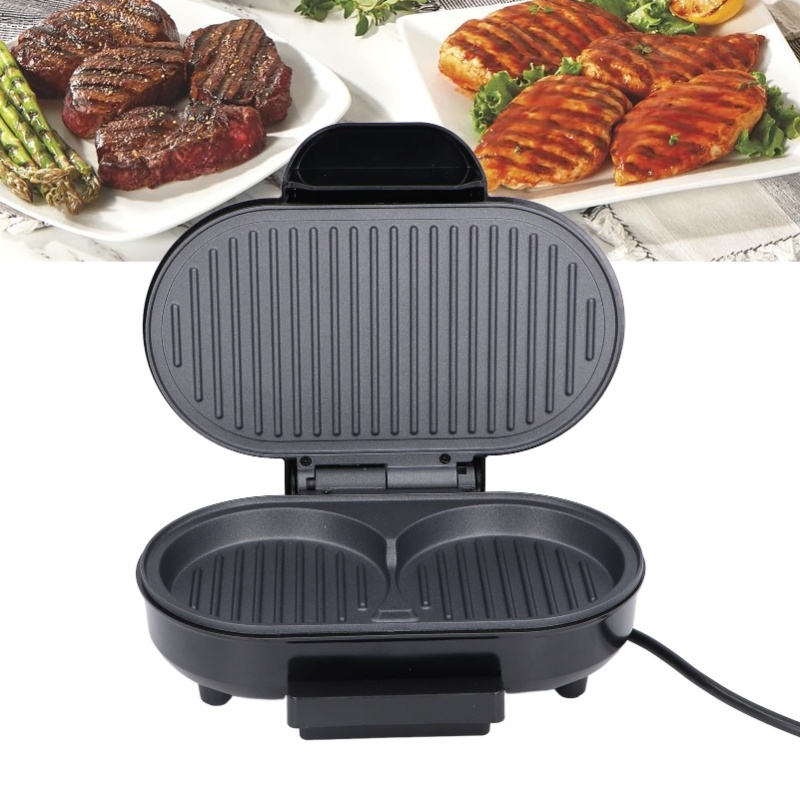 Sandwich Press Grill - 750W Elektrischer Steak-Grill, Elektrischer Burger-Maker Kompakter