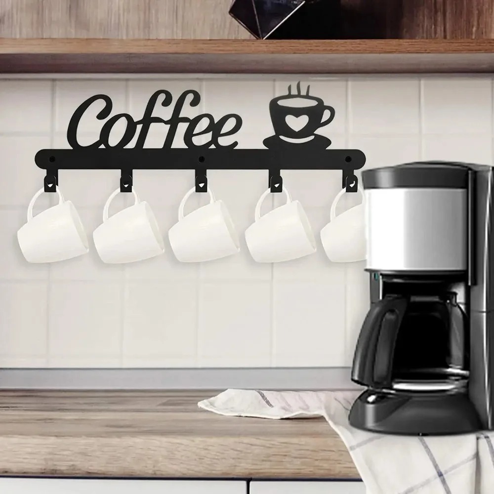 Wandmontierter Metall-Kaffeeta – Kitchen Appliances Rack Bewertung und Preis