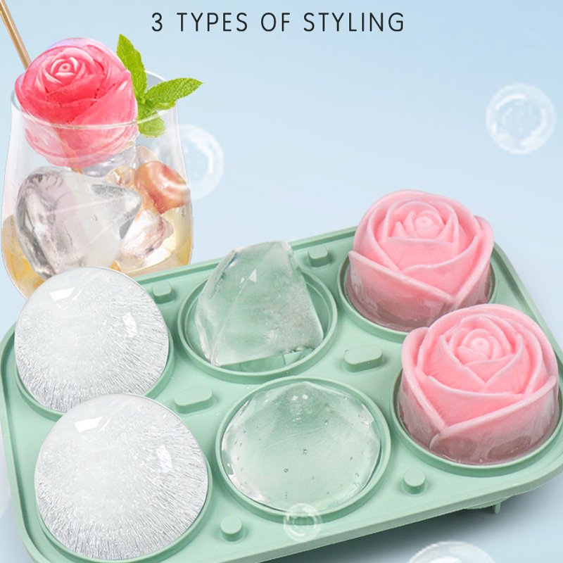 3D Rose Diamant Runde Eiswürfe – Kitchen Appliances Rack Bewertung und Preis